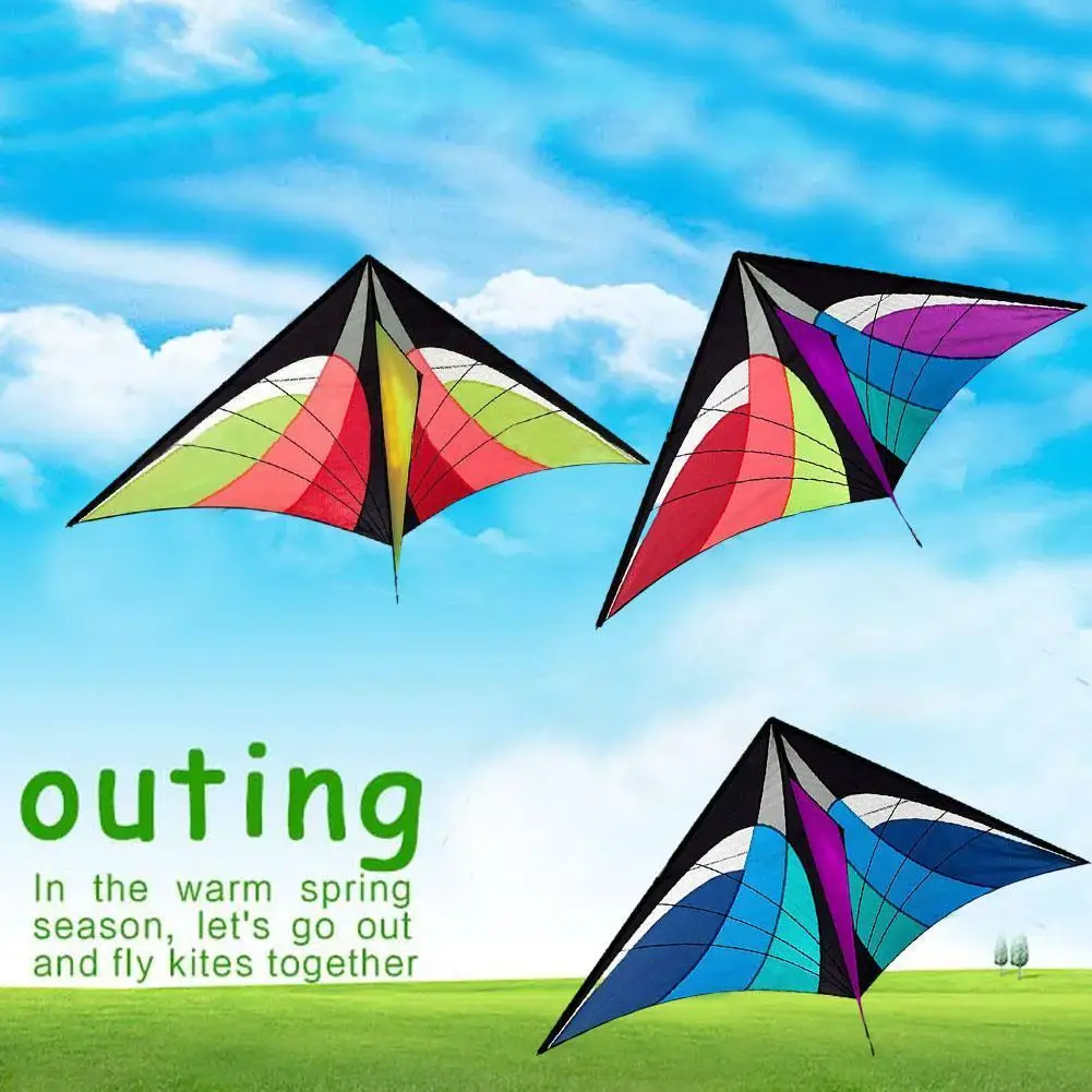 

Kids Adult Kite Multicolor Single Line Kite with Long Ribbons Flying Outdoor Ring Sports with 30m Rope Gift Kite Tail X5L8