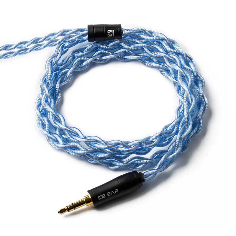 KBEAR Glaze 4 Core High Purity OFC Silver-plated Cable For MMCX/2PIN/QDC Connector In ear Monitor Aurora INK Earphone iem on - Кабель KBEAR Glaze 4 Core High Purity OFC с покрытием из серебра для наушников In Ear Monitor Aurora INK с разъемами MMCX/2PIN/Q