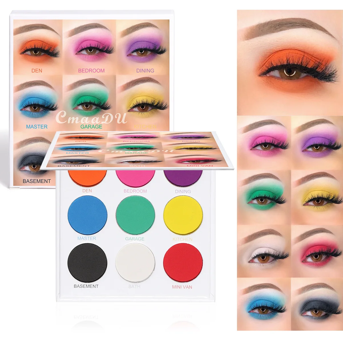 

All Matte 9 Colors Eyeshadow Palette Eyeshadow Primer Waterproof Glitter Nude Eye Pigment Matte Shimmer Shine Eye shadow Powder