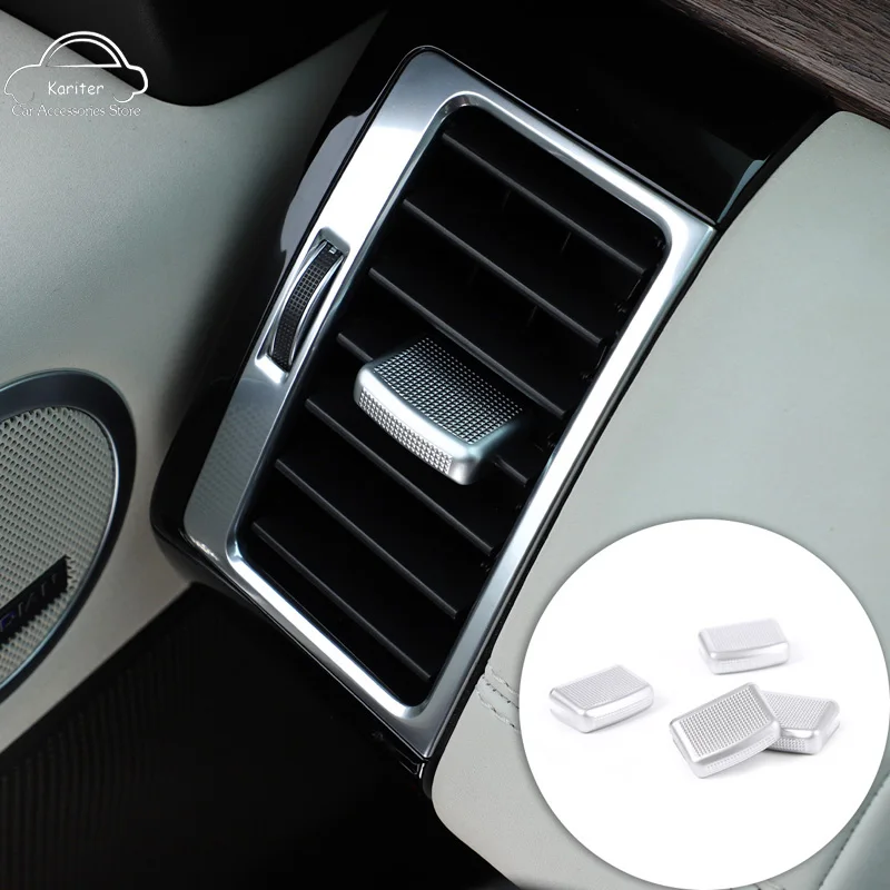 

For Land Rover Discovery 5 LR5 2017-22 ABS Silver Front Row A/C Outlet Adjustment Lever Decorative Cover Sticker Car Accessories