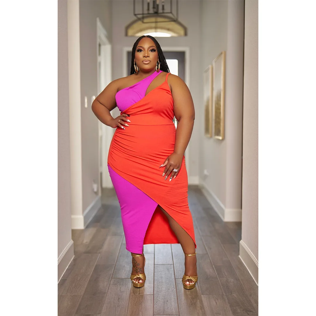 Женское Рифленое платье в стиле пэчворк без рукавов