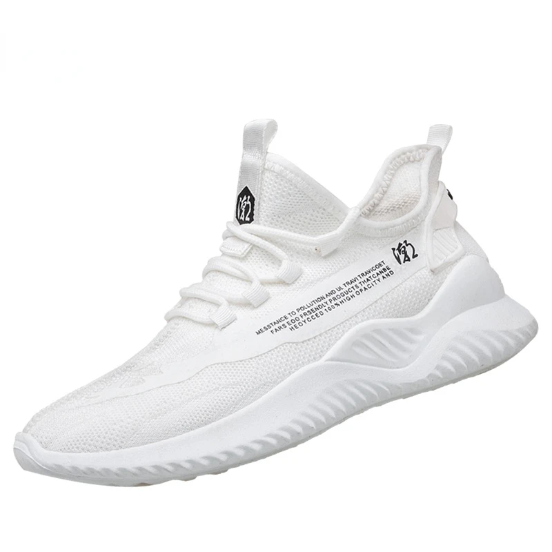 

Spring Summer 2021 Fashion White Men's Sneakers Mesh Breathable Men Shoes Black Causal Walking Man Tennis Shoe fitness soft