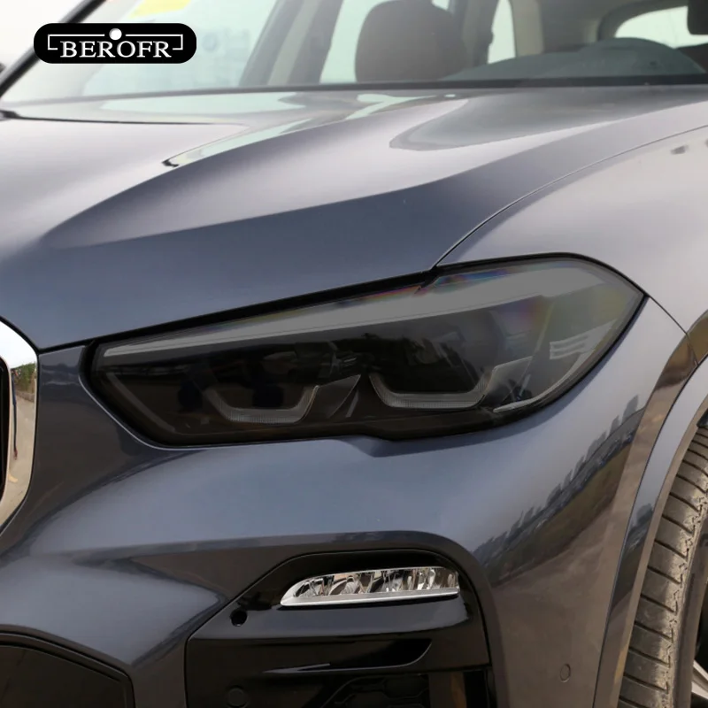 Для BMW X5 F15 M F85 G05 тинт для автомобильной фары Черная защитная пленка виниловая