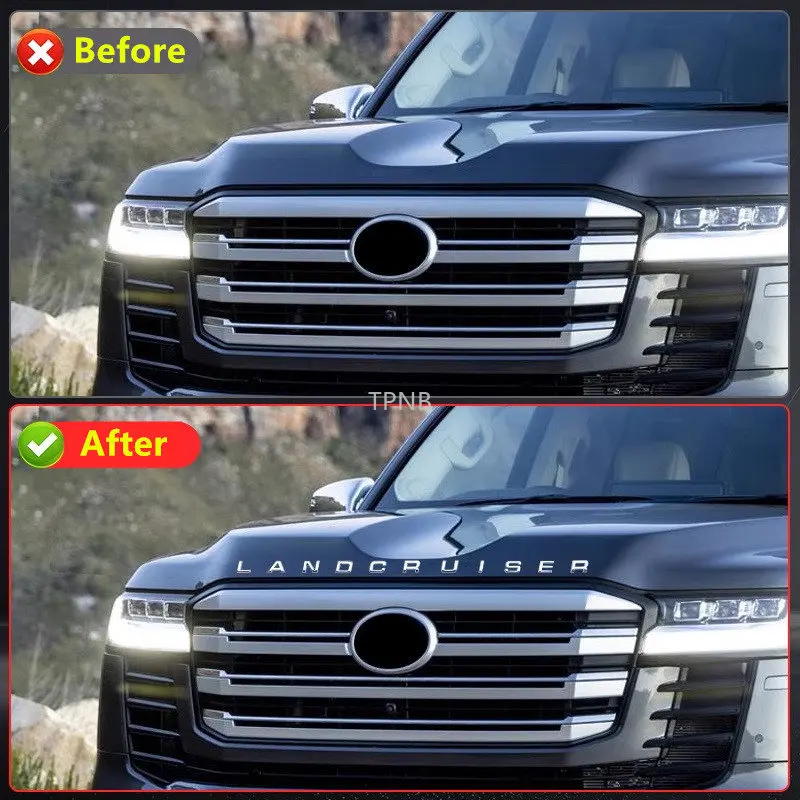 Фото Обновите свой 2022 2023 для Toyota Land Cruiser 300 LC300 с 3D буквами, наклейками, эмблемой капюшона, логотипом, знаком, аксессуарами №4