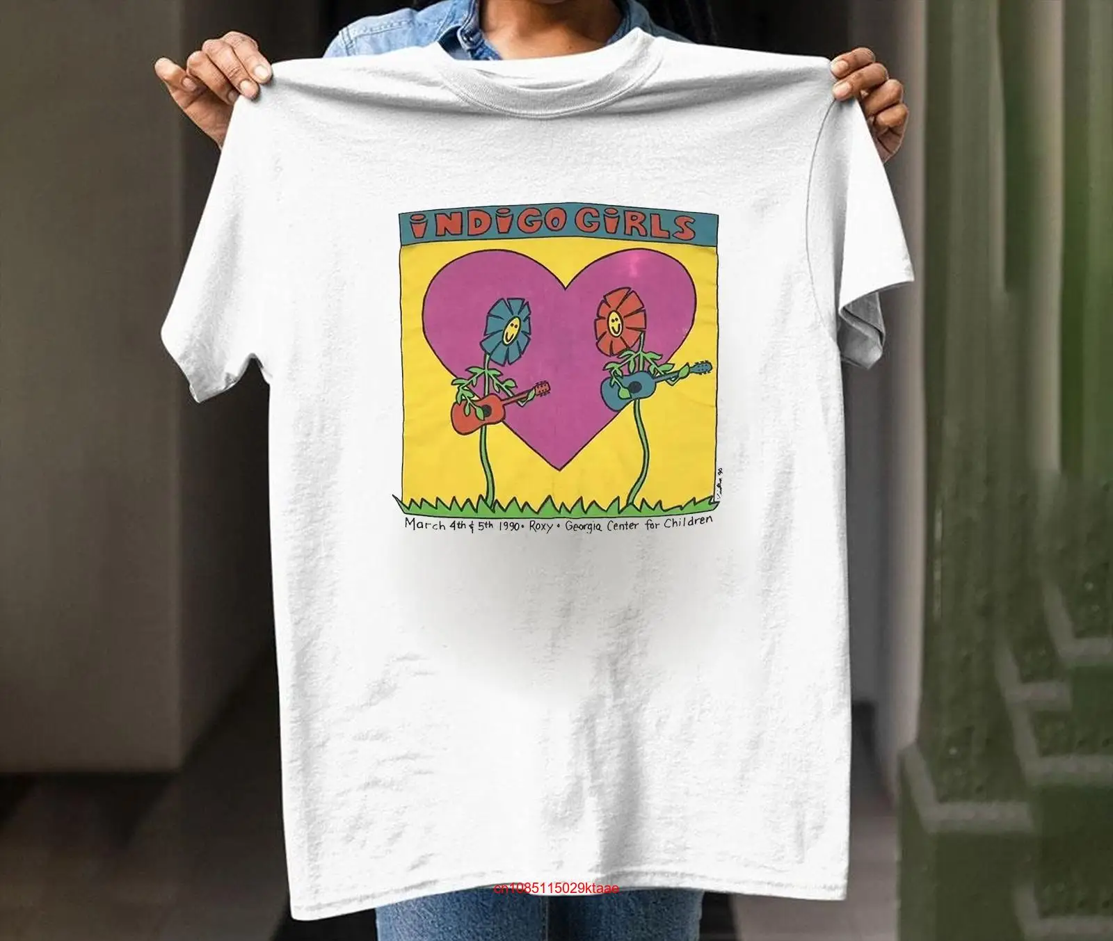 Футболка Мужская/Женская Индиго го цвета с длинным или коротким рукавом