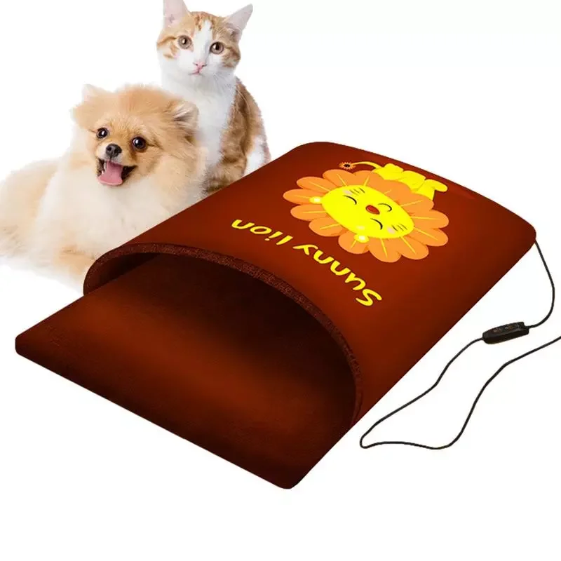 

NEW2023 Heated Bed Semi-Enclosed Dog Sleep Bed Three Temperature Control Bed Foldable Tent With Washable Fluffy Pad For Dogs