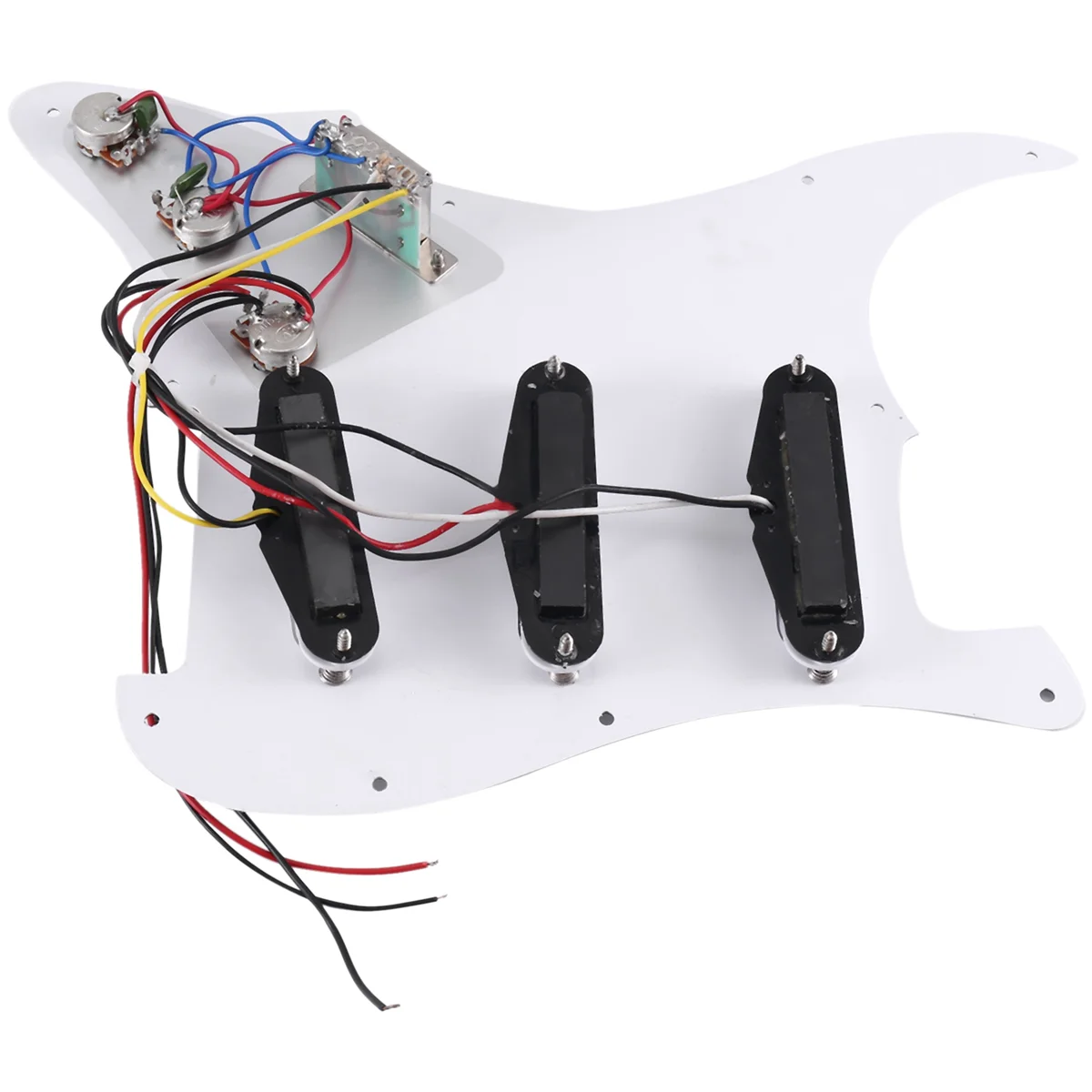 

Single Coil Pickup SSS Electric Guitar Loaded Prewired Pickguard Scratch Plate Strat 11 Holes 3Ply for ST SQ Guitar