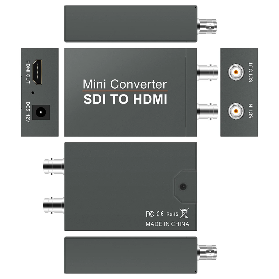 SDI to HDMI Converter Adapter with Loop Out 1080P60hz SD/HD/3G Audio Video for Camera Projector DVR |