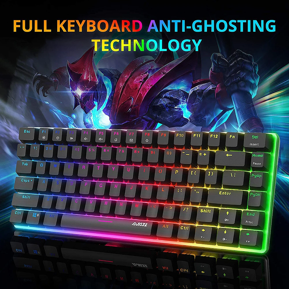 

Клавиатура компьютерная Механическая с RGB-подсветкой, эргономичная