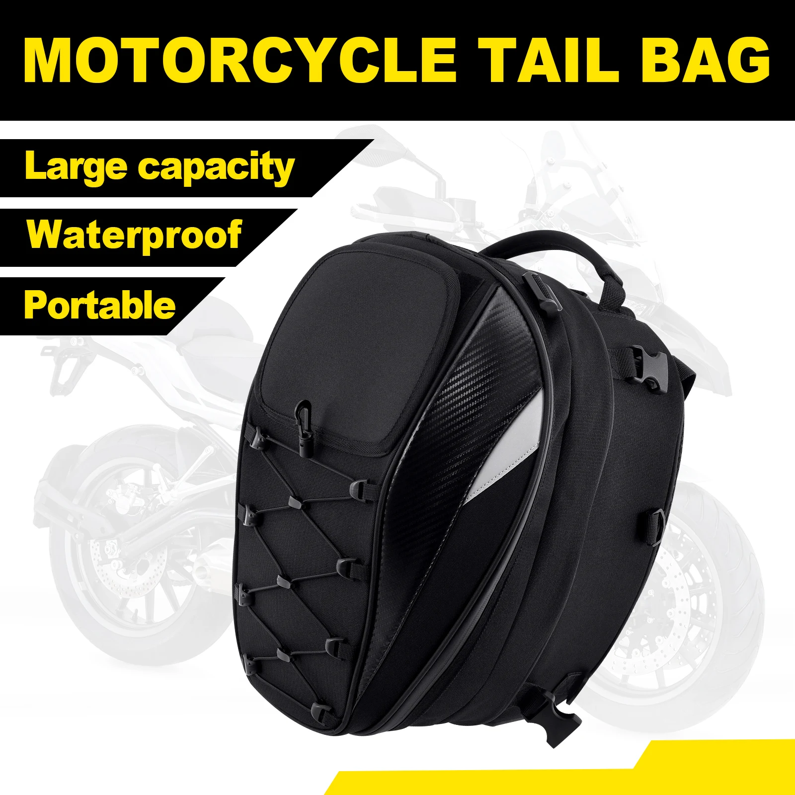 

Samger 25L Motorcycle Bag Waterproof Motorcycle Tank Bag Motorcycle Backpack Multi-functional Tail Bag Luggage Helmet Bag