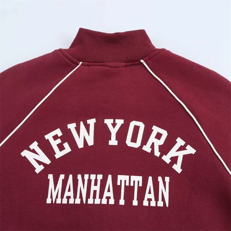 KEYANKETIAN новый спортивный стиль с буквенным принтом на молнии и воротником-стойкой