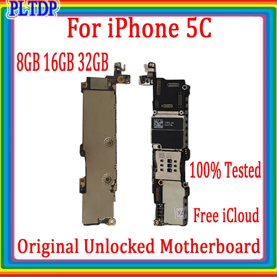 

Материнская плата No icloud для iPhone 5C, 100% оригинальная Заводская разблокировка, полные чипы, протестированная логическая плата, хорошо работает...
