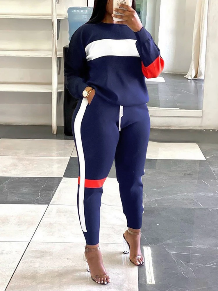 Женский летний комплект из двух предметов Топ с длинным рукавом и брюки