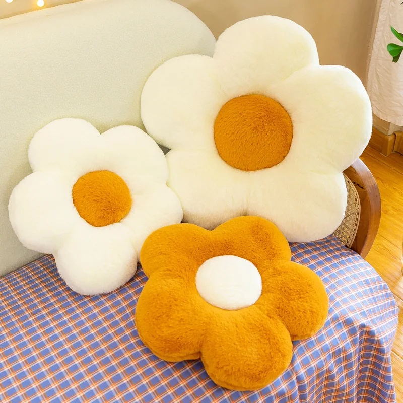 

Little Daisy Flower Seat Cushion Flower Plush Throw Pillow Seat Nap Pillow Backrest Pillow Dedicated for Office Dormitory Use