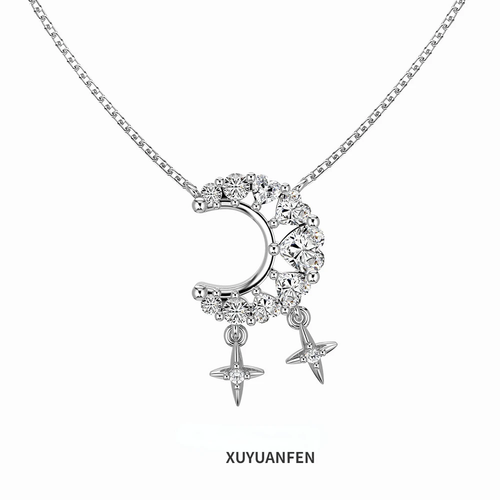 XUYUANFEN Корейская версия Новинка S92 ожерелье из стерлингового серебра Женская Луна