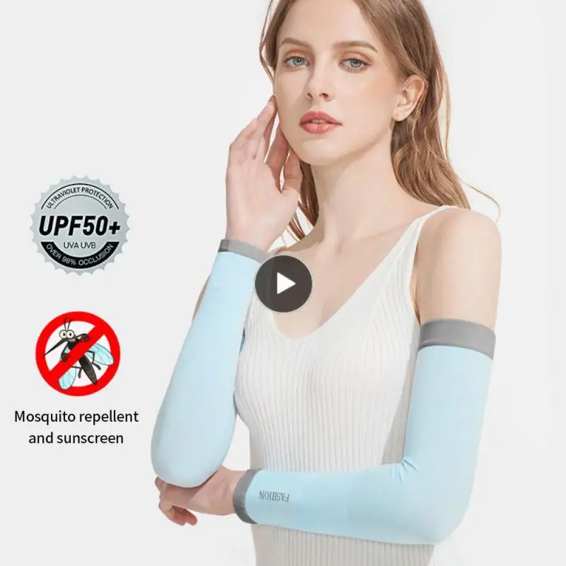 

Sun Uv Protection Volleyball Cuffs Covers Uv Protection Mosquito Repellent Arm Sleeves 2023 Running Ice Sleeve Skin-friendly