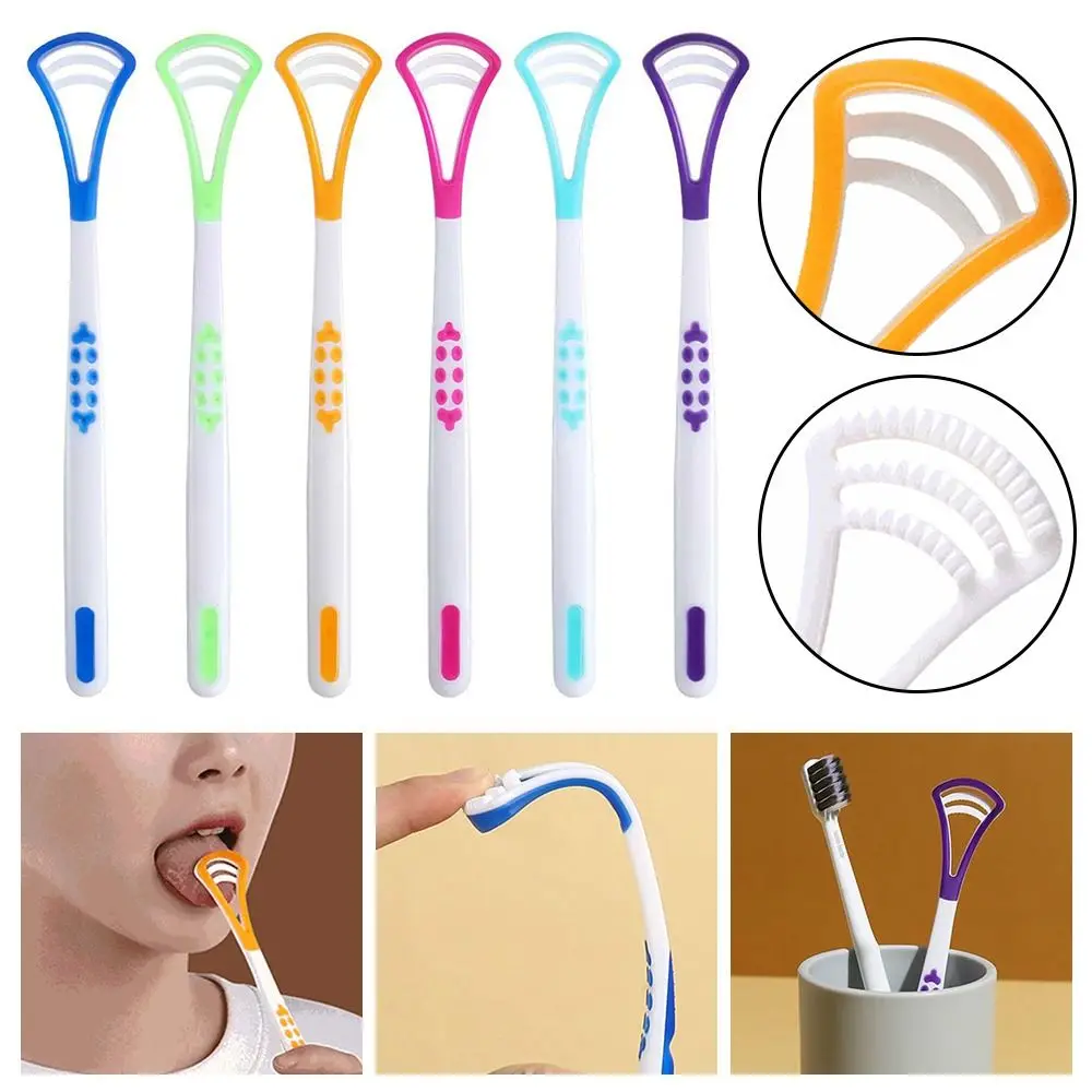 

Soft Cleaner Brush Toothbrushes Bad Breath Care Dental Cleaning Cure Bacteria Tongue Scraper Floss Tounge
