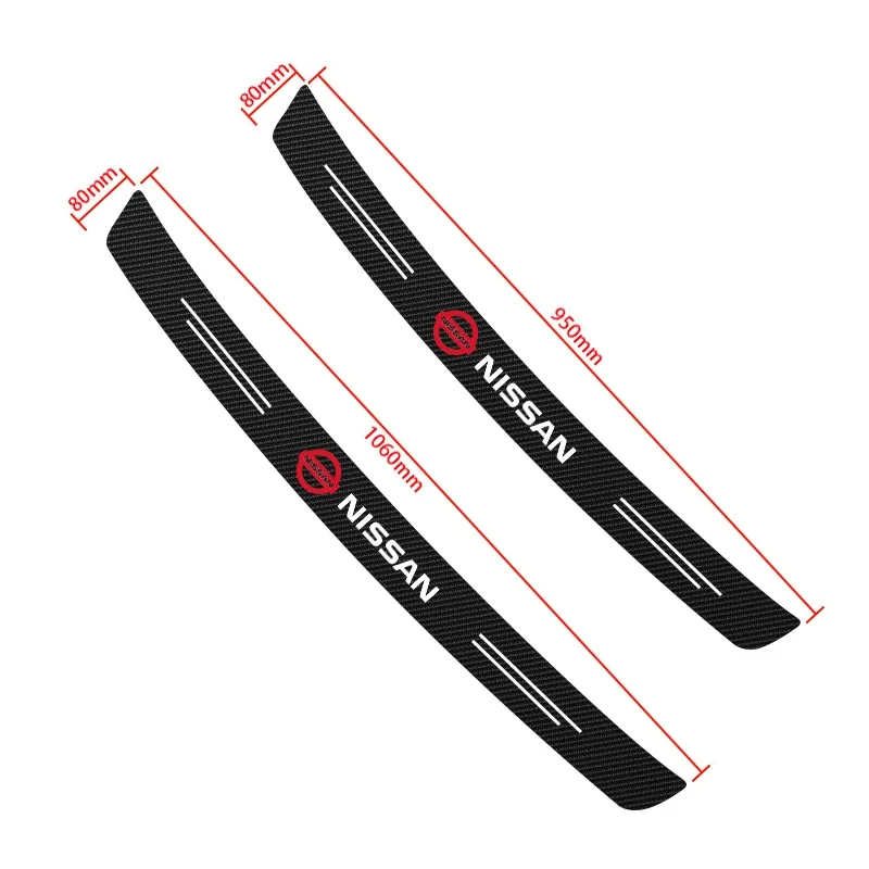 Задний багажник автомобиля защитные наклейки на бампер для Nissan Juke X-trail Almera Nismo Tiida