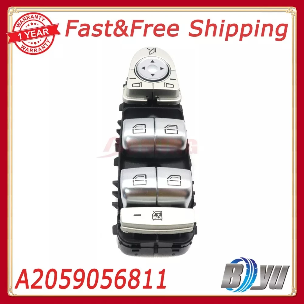 

A 2059056811 Главный выключатель управления стеклоподъемником автомобиля для Mercedes-Benz C180 C200 C300 2015-2018 GLC 200 260 300 2016-2019