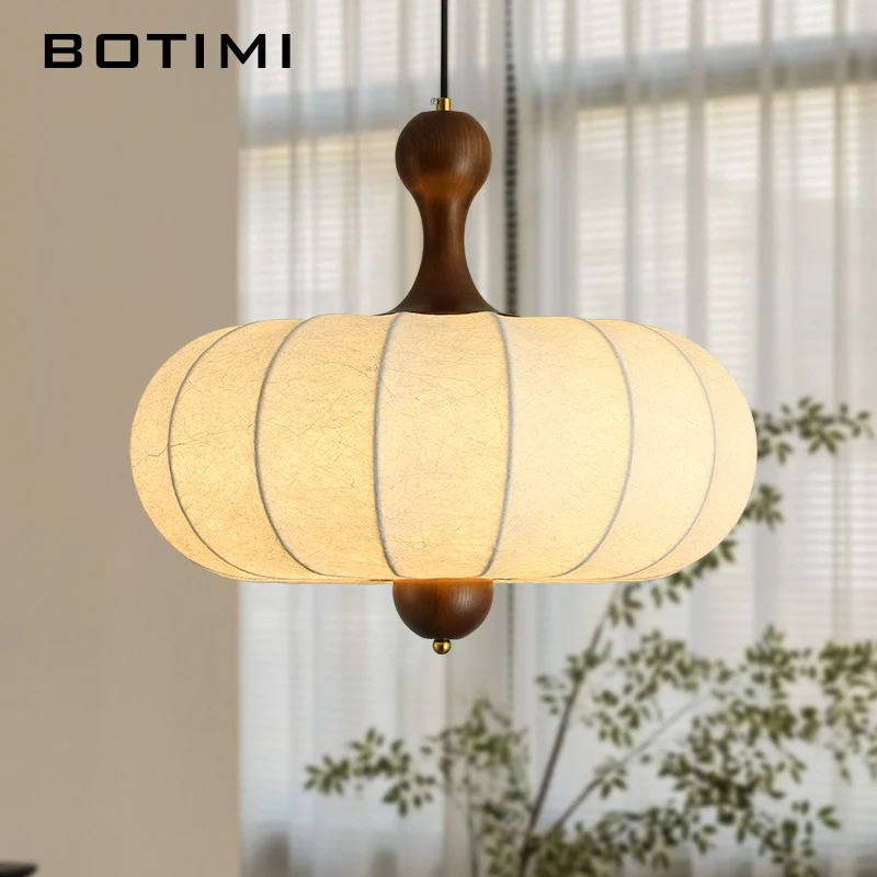 BOTIMI во французском стиле античный шелковый подвесной светильник для спальни