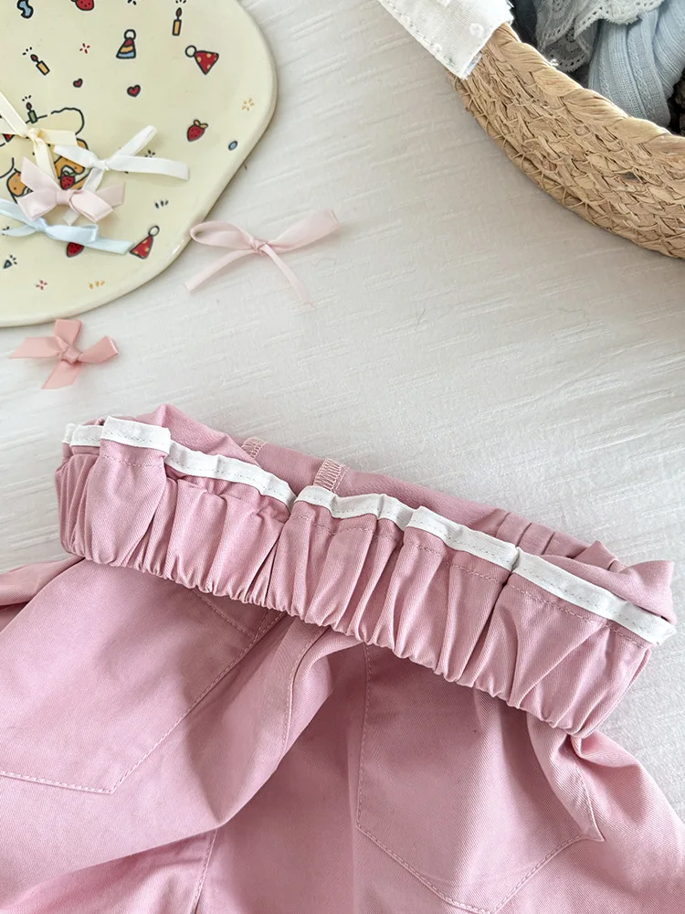 Летние шорты для девочек новинка 2024 детские корейские версии универсальные