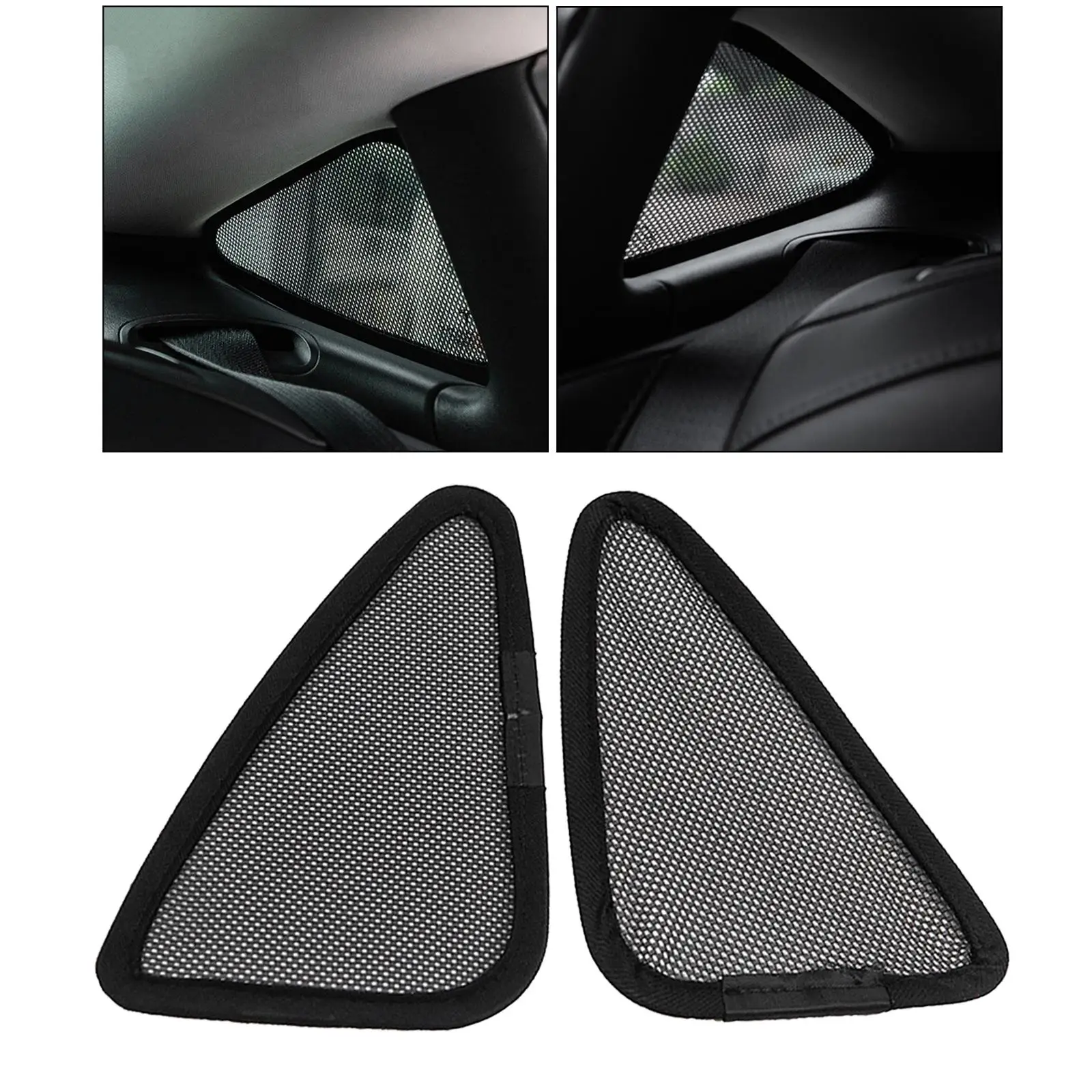 

2 Pieces Vehicle Car Window Cover Triangular for Accessories