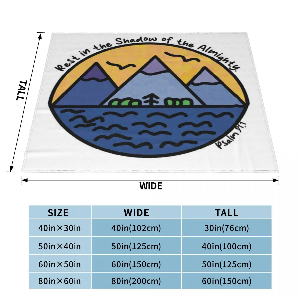 Rest In The Shadow Of Almighty Psalm 91 ультрамягкое одеяло из микрофлиса