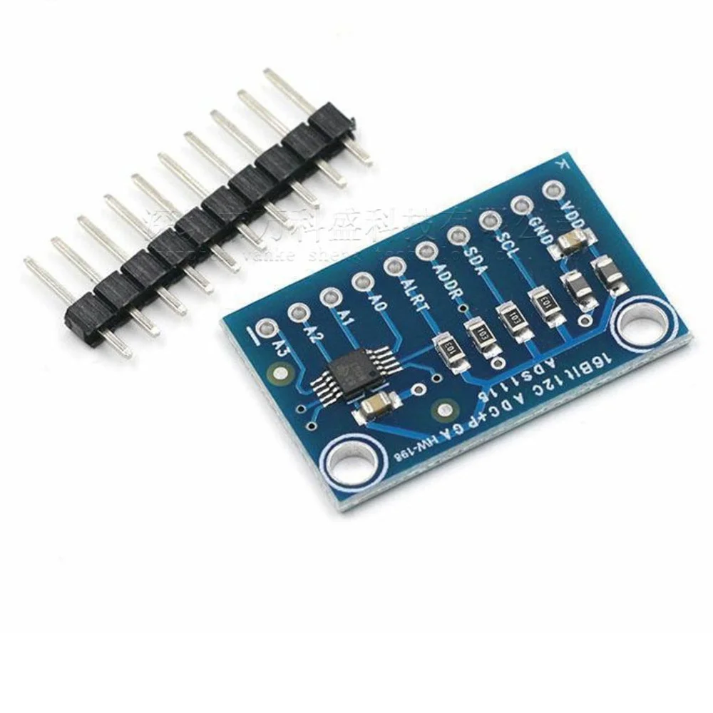 

DHL 50Pcs I2C ADS1015 ADS1115 16 Bit ADC 4 channel Module with Programmable Gain Amplifier 2.0V to 5.5V RPi