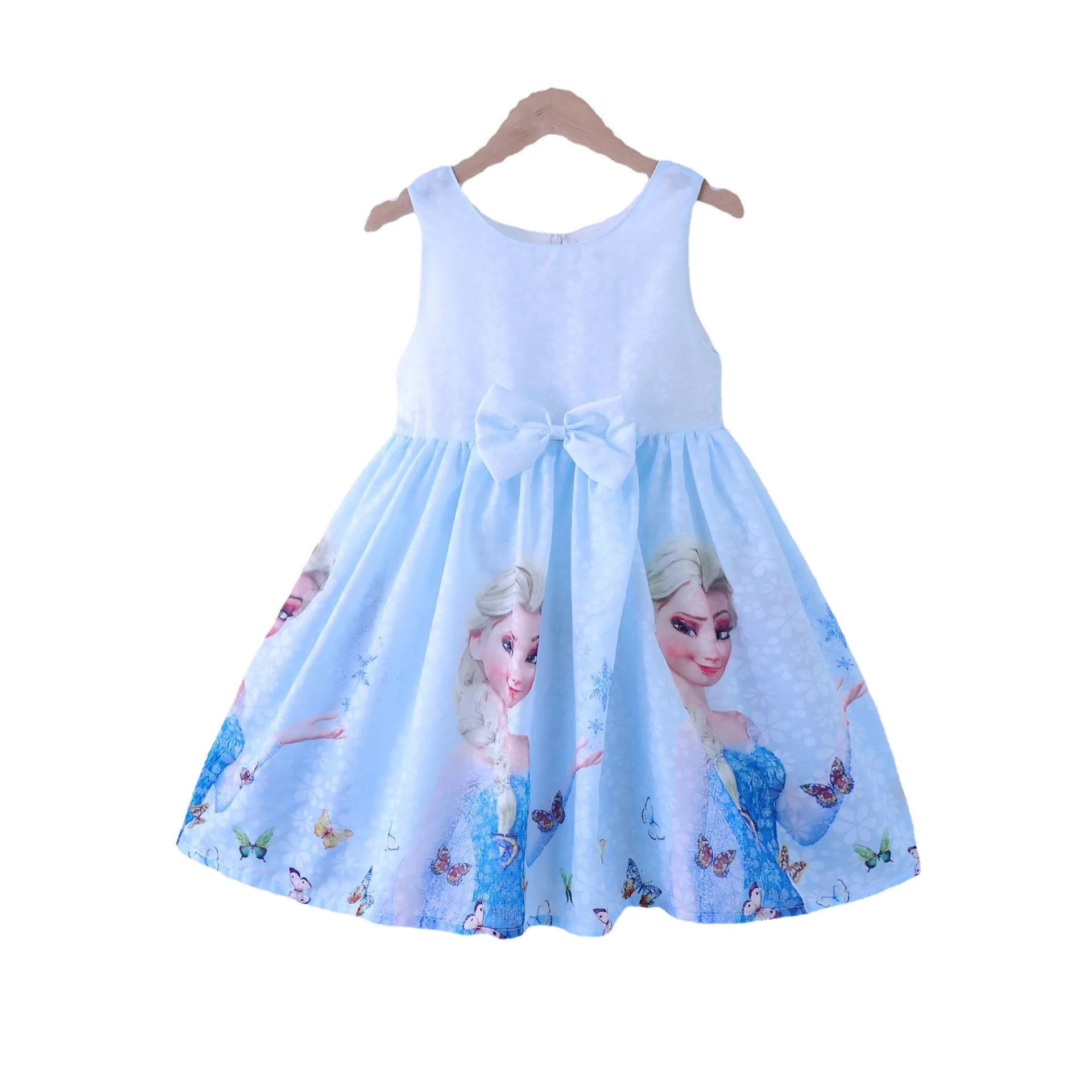 

New Disney girls frozen Casual Dresses Party Princess Cosplay Dresses Christmas Birthday Clothing Set