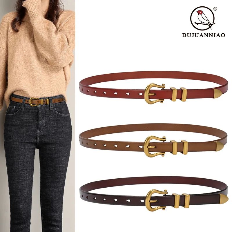 

Ms belt decoration joker head layer cowhide retro fashion jeans belt leisure a new belt