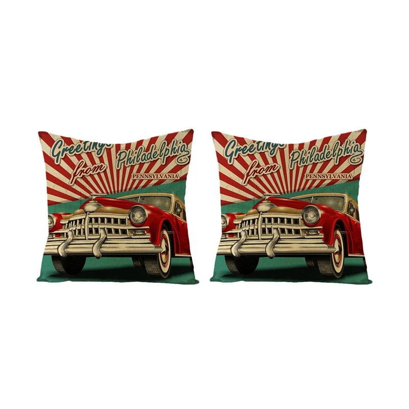 

Ретро американская наволочка, подушка с принтом для дома, гостиной, дивана, подушка с принтом K