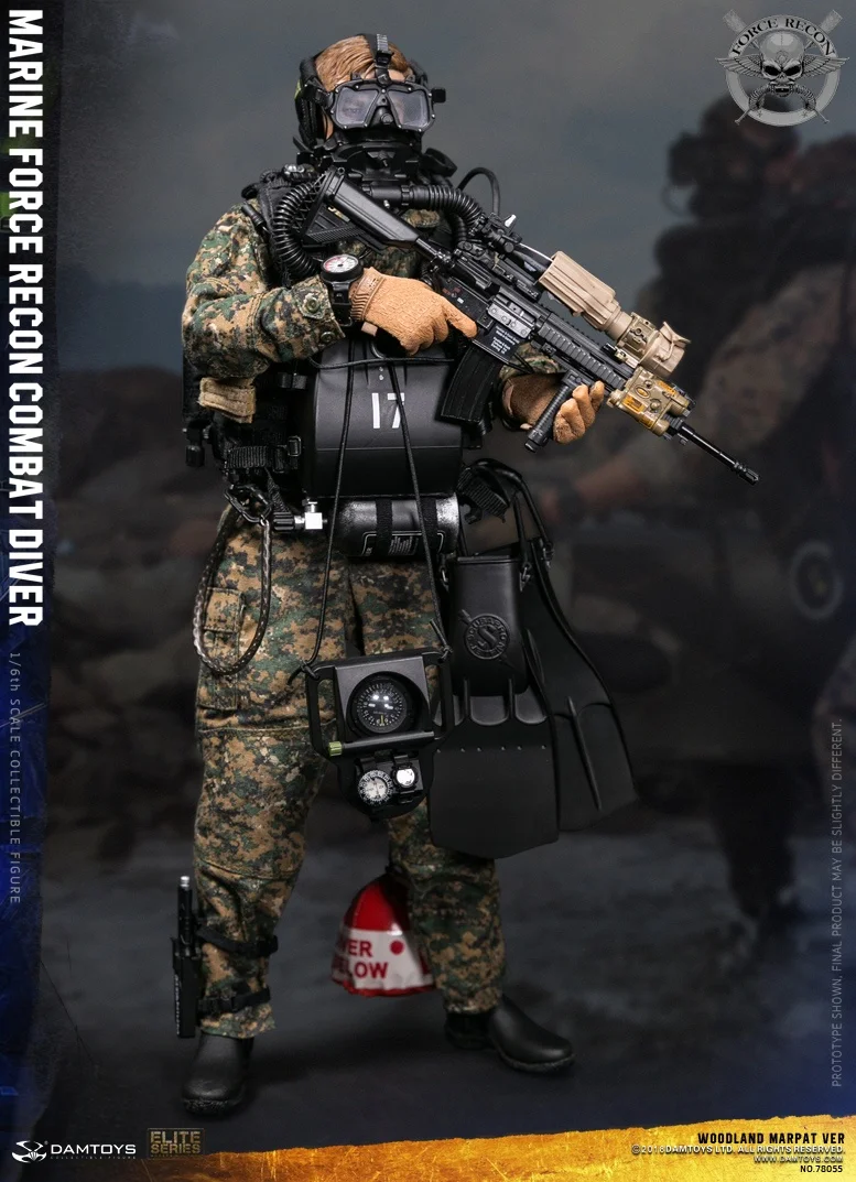 

Полноразмерная экшн-фигурка DAMTOYS DAM 78055 1/6 USMC Force разведчик боевой акварель лесной цвет 12 дюймов