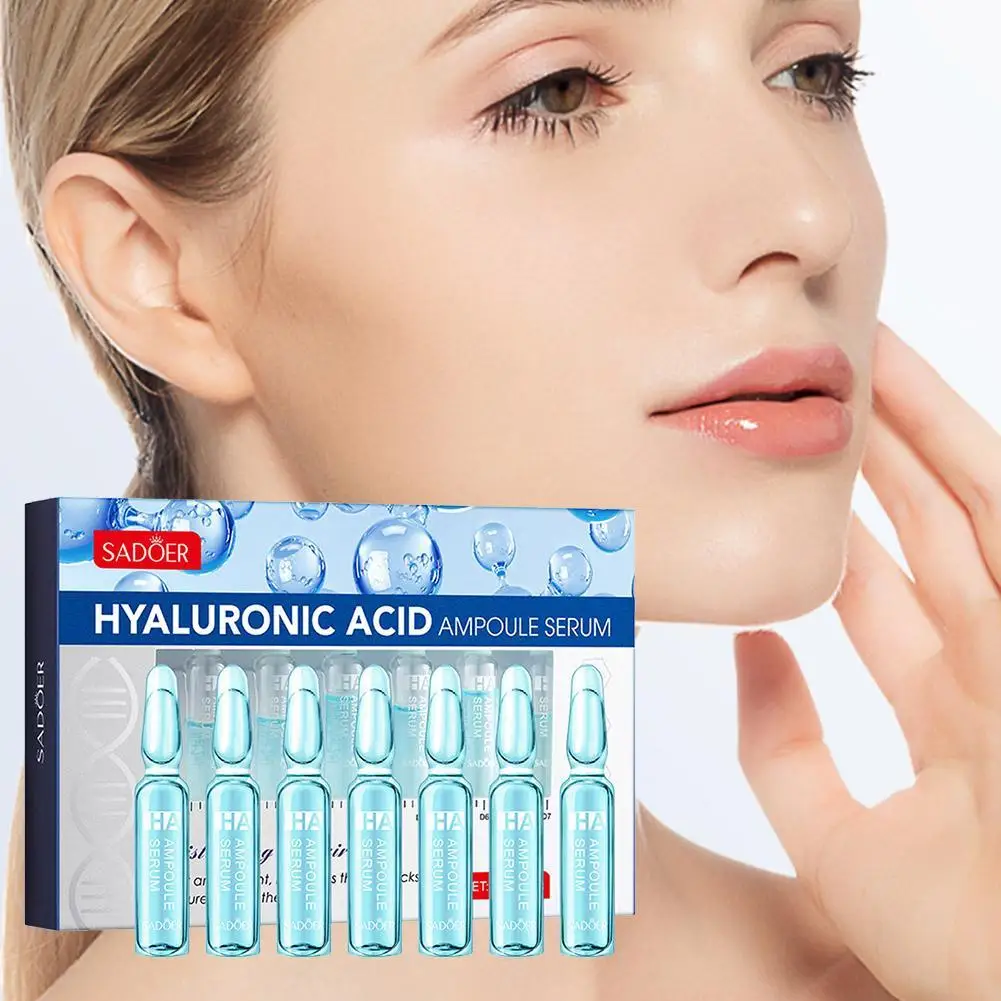 

2ml X 7pcs Ampoule Face Serum Anti Oxidant Vitamin C Anti-Wrinkle Moisturizing Smooth Hyaluronic Acid Brighten Skin Tone Care