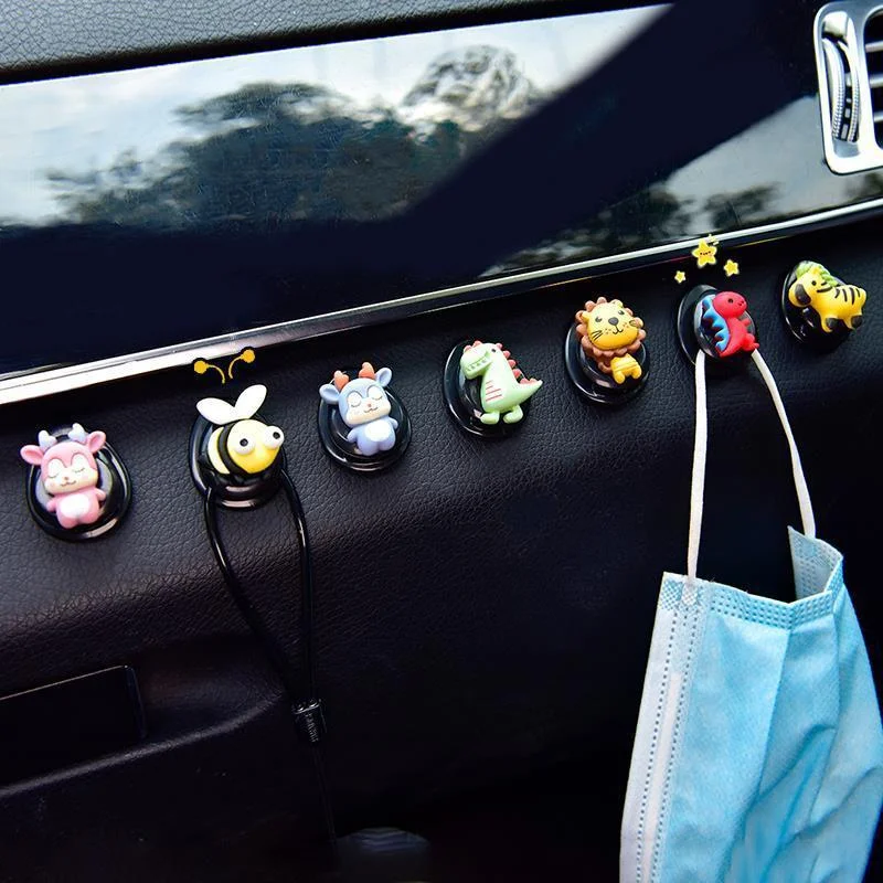 

Car Small Hook (2 Pieces) Cartoon Decoration Durable Bracket Car Styling Interior Storage Parts Hanging Hook
