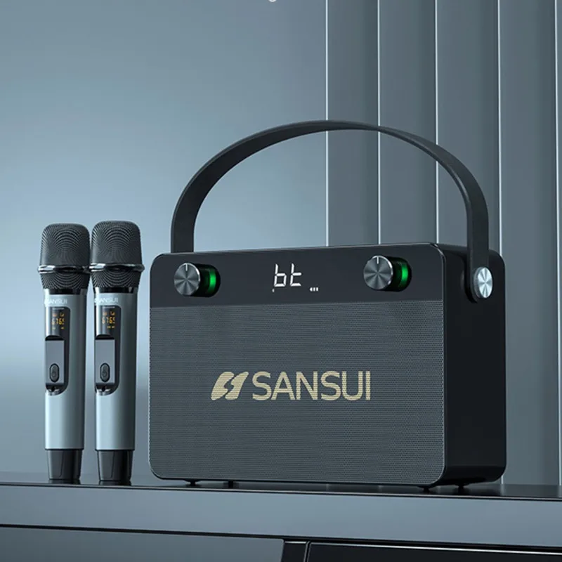

Портативная Bluetooth Колонка SanSui 1200 Вт для караоке, домашний кинотеатр, KTV усилитель, 360 стерео, уличный сабвуфер, бумбокс