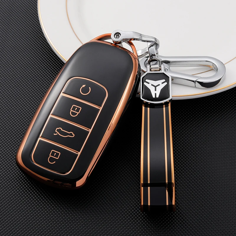 

TPU Car Key Case Cover for Chery Tiggo 8 Pro Tiggo 8 Plus New 5 plus 7pro 4 Buttons Remote Key Shell Fob Protector Accessories