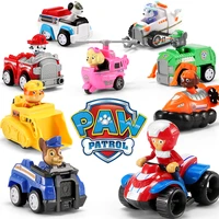 paw patrol toys set dog puppy patrol rescue car patrulla canina action figures model toy chase ryder vehicle car kids toy gifts