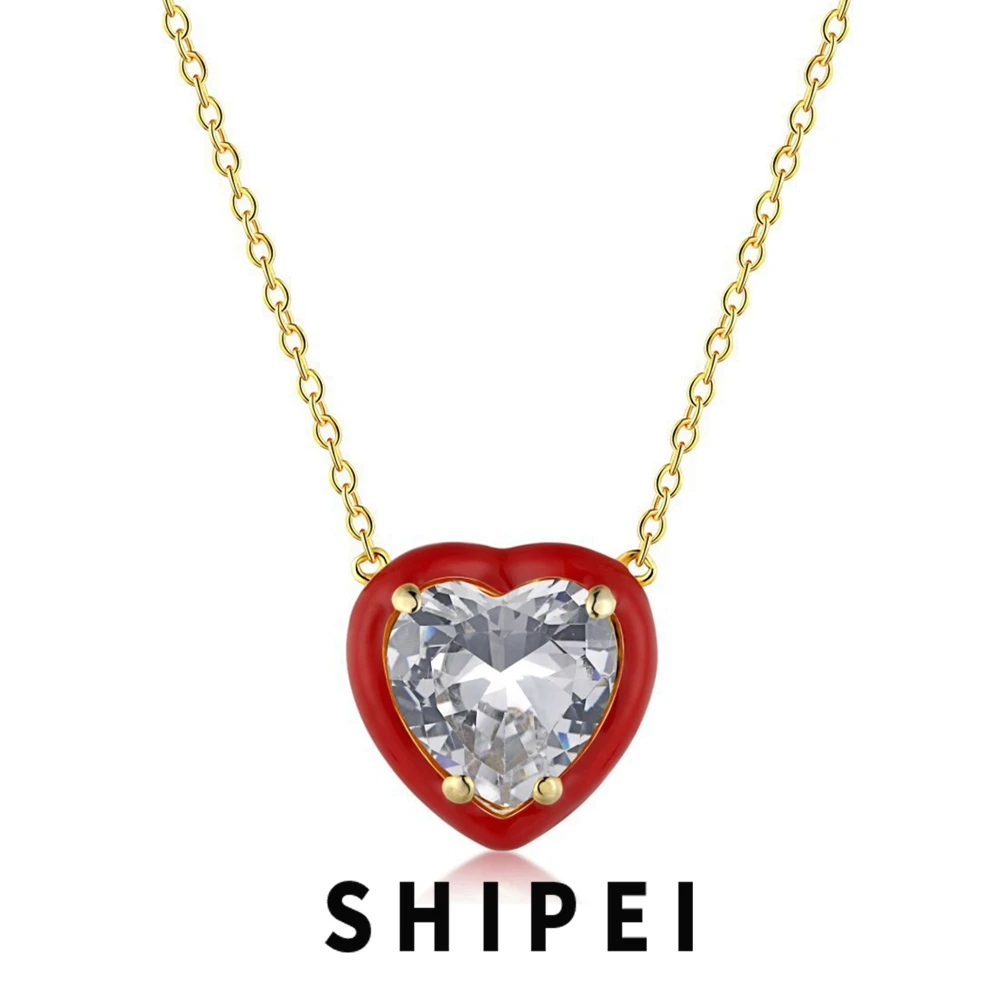 

Женское ожерелье с кулоном в виде сердца из серебра 925 пробы