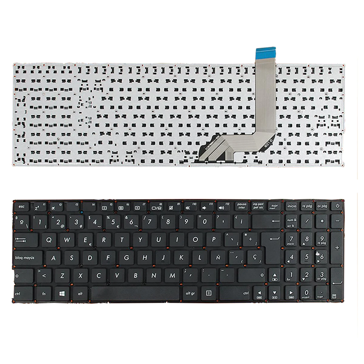 Клавиатура с испанской раскладкой для ноутбука ASUS X542BA X542 X542B X542U X542UR K542 A542 FL8000 A580U