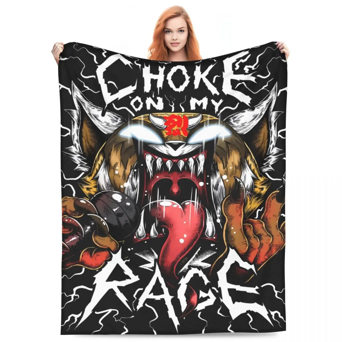 Одеяла Aggretsuko Choke On My Rage фланелевые постельные принадлежности для путешествий в