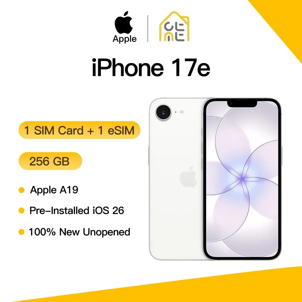 Фото Смартфон Apple iPhone 17e 256 ГБ, оригинальный, глобальная версия, разблокированный, 5G, чип A19, 6.1-дюймовый Super Retina XDR OLED, 48 МП Fusion-камера, IP68, iOS 26 №2