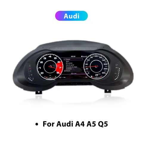 12,3 ''цифровая панель приборной панели для Audi A4 A5 Q5 2008-2021 лет, ЖК-панель приборной панели, спидометр, виртуальный инструмент кабины