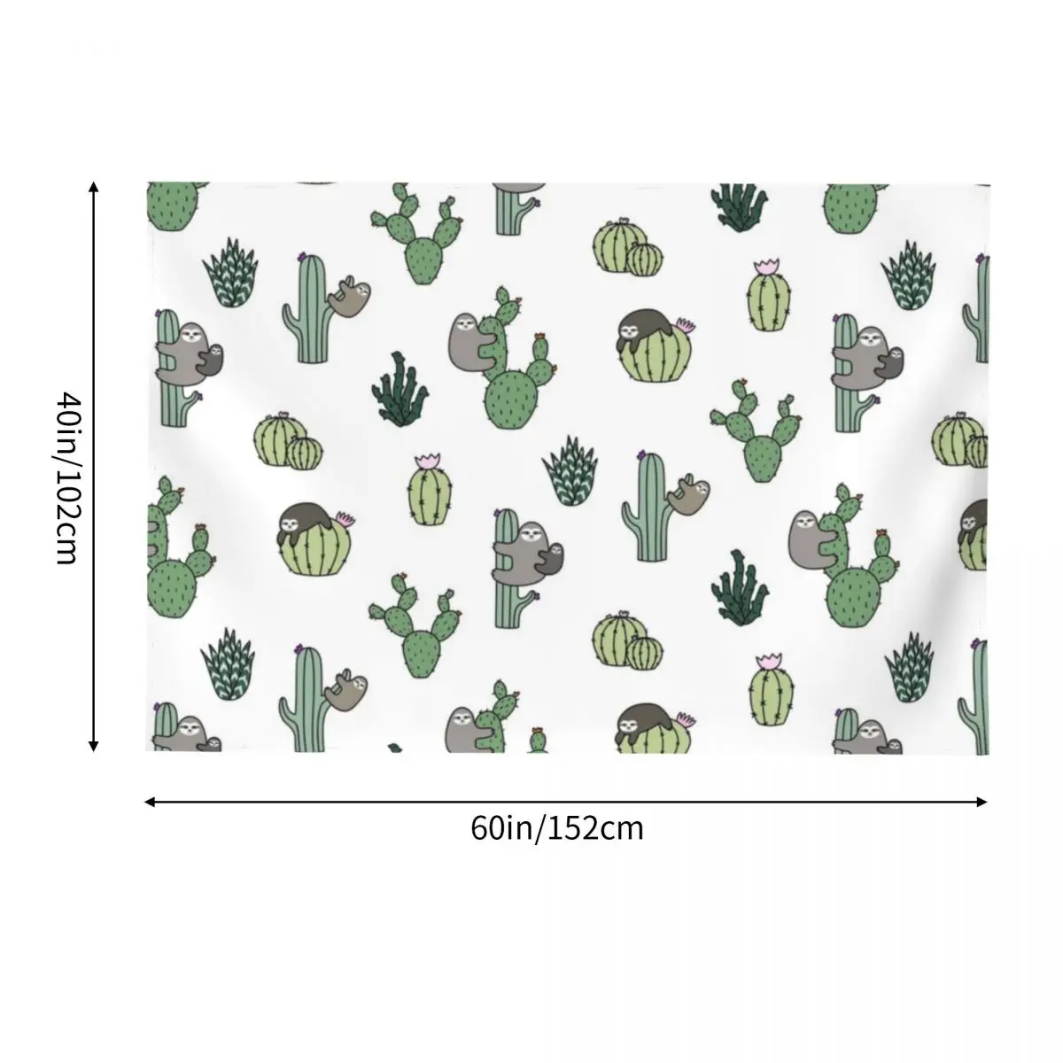 Кактуи ленивцы гобелен декоративная настенная роспись эстетические украшения