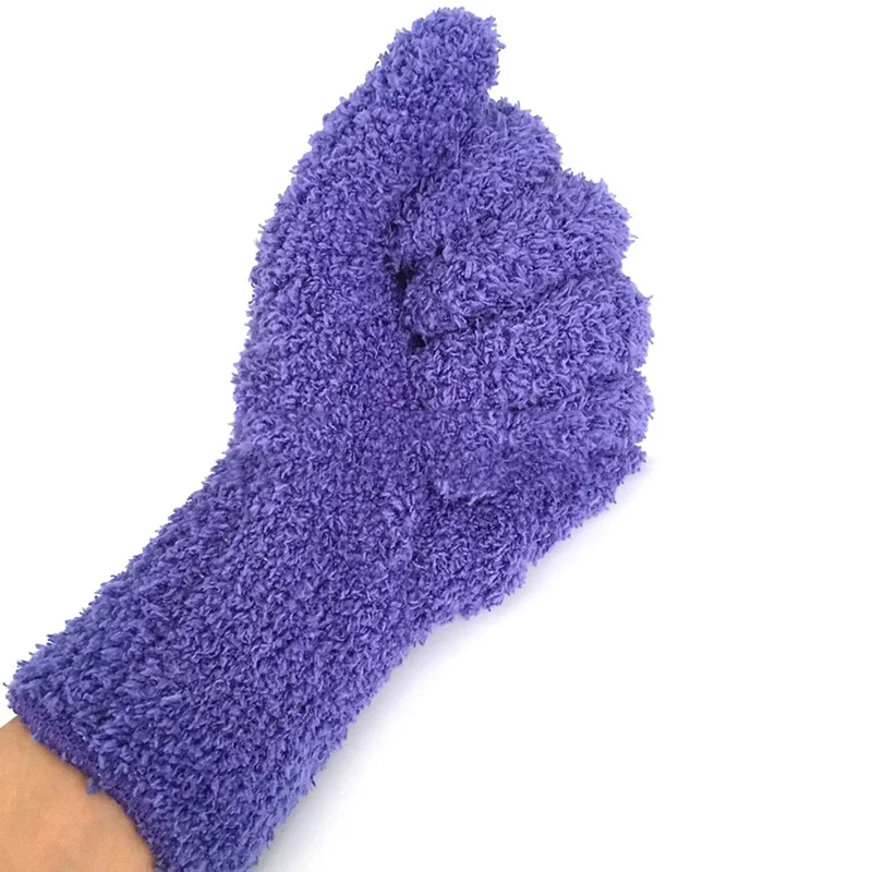 

Fit Car Care Wash Cleaner Gloves Car Auto Detailing Dust Removal Gloves Coral Velvet Knitted Super Soft Microfiber Cleaning
