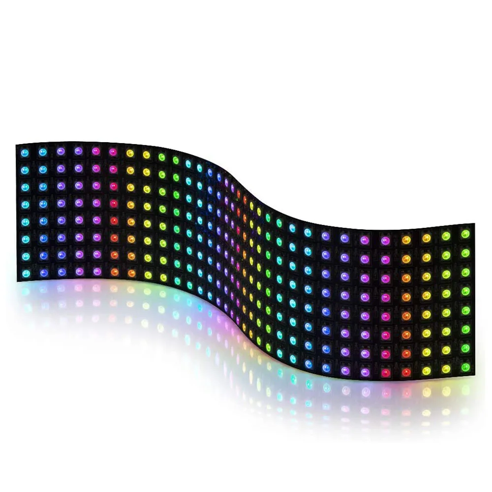 

WS2812B RGB Flexible Pixel Led Module Panel 8x8/16x16/8x32 Matrix Screen WS2811 WS2812 IC Individually Addressable DC5V