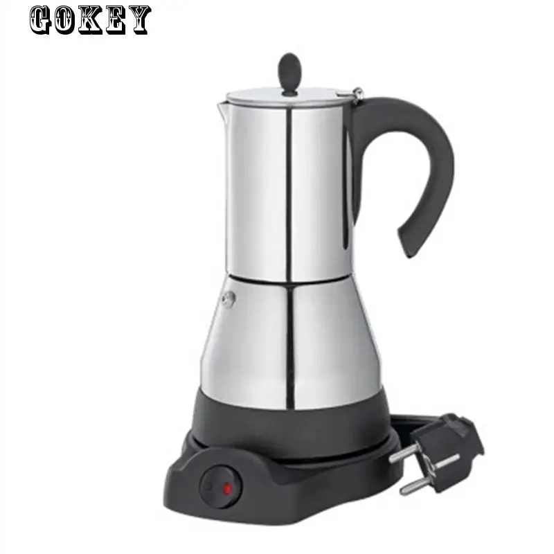 

304 stainless steel household europot 220v coffee machine mocha pot top filter Italian coffee pot BEAUTIFUL pot 110V