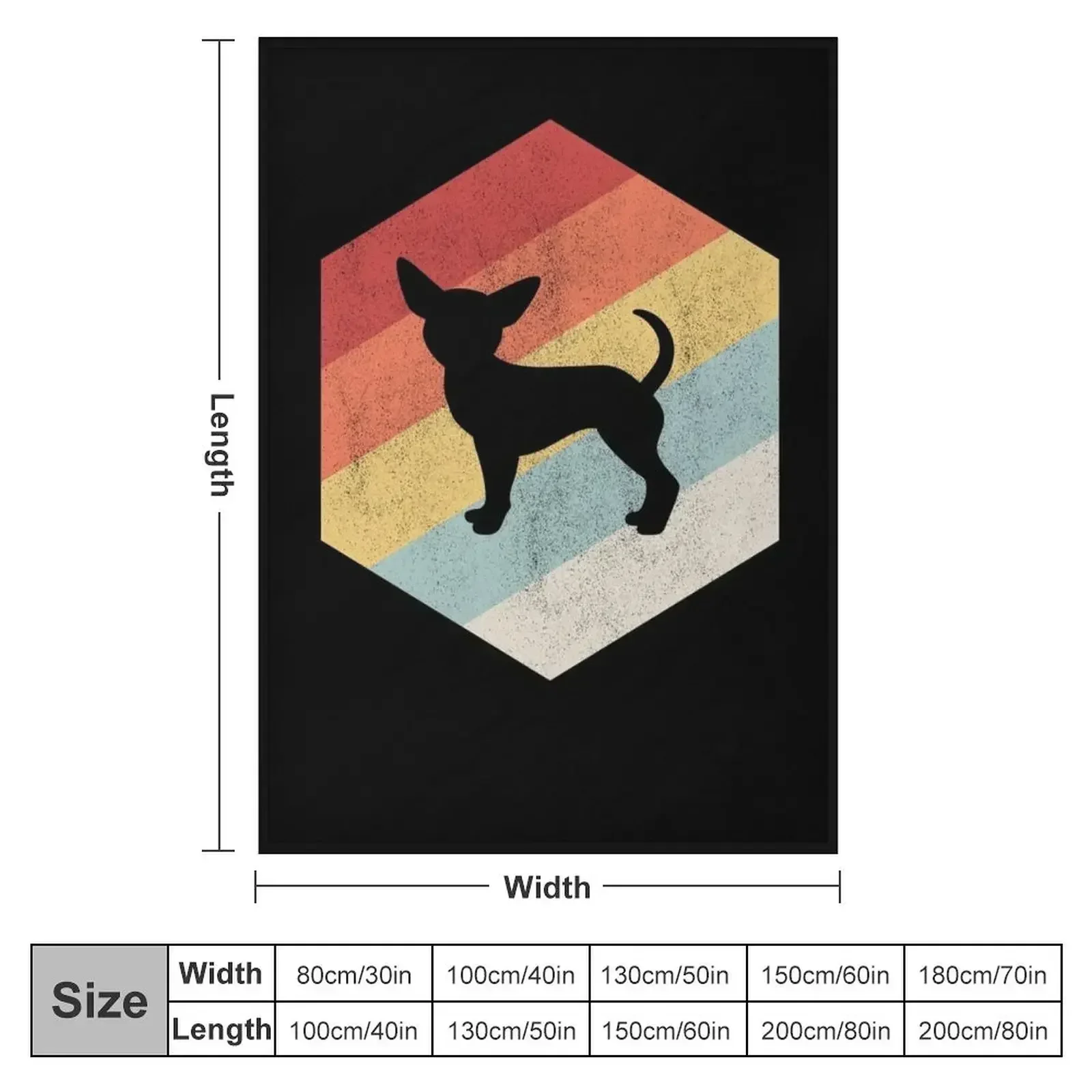 Чихуахуа собака искусство ретро винтажные забавные подарки Чиваваи пледы