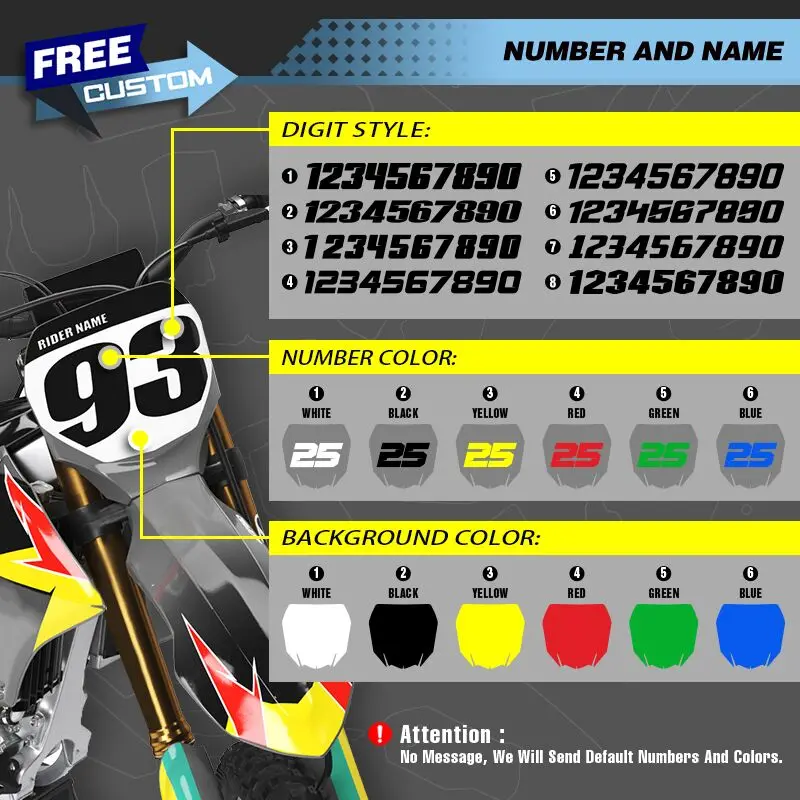 Фото DSMTECH Custom Team мотоциклетные графические наклейки, наборы наклеек для KTM EXC EXC-F XCW 2024 2025 2026 SX SXF 2023 2024 2025 007 №4