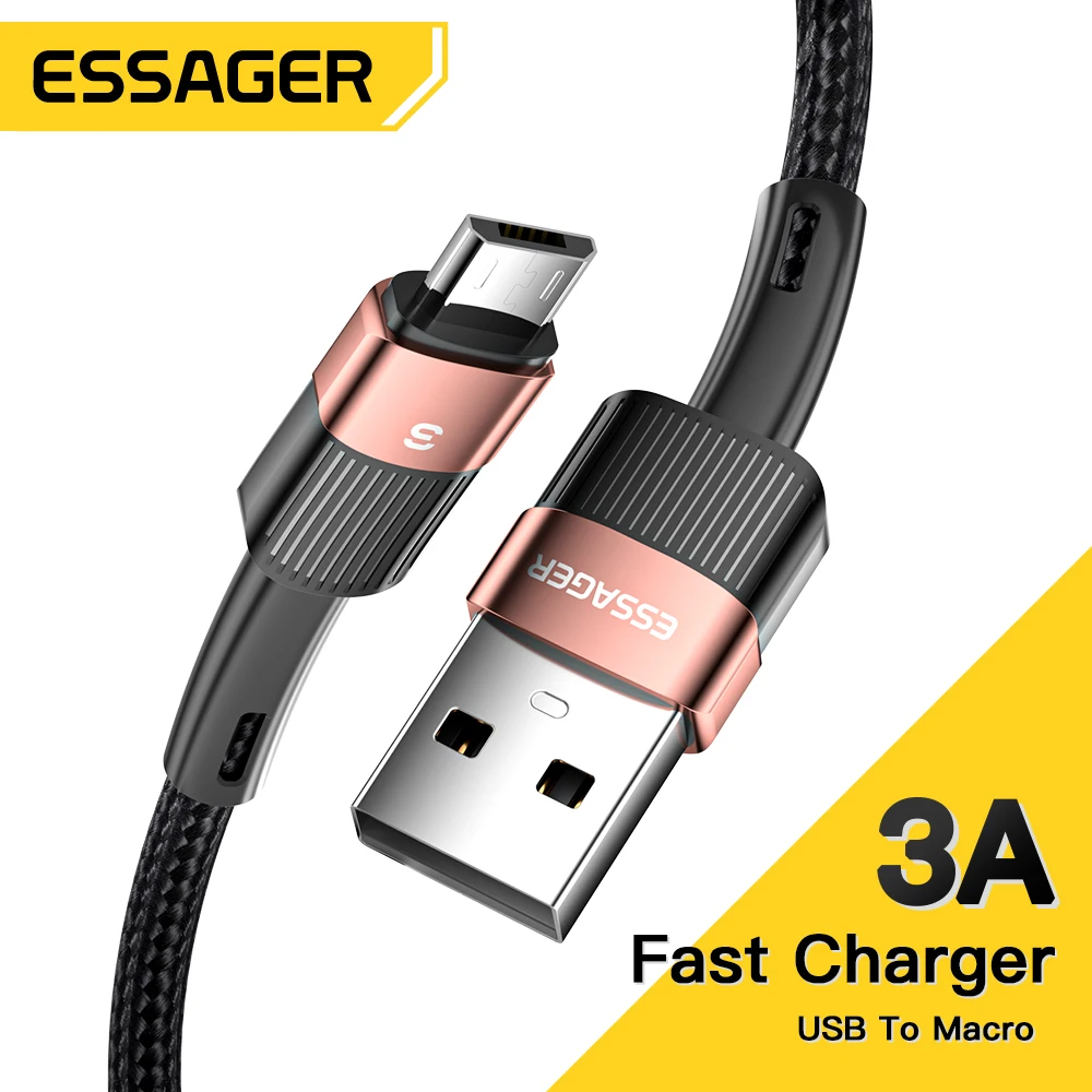 essager micro usb cable 3a fast charging microusb cord for samsung s7 xiaomi redmi note 5 pro android mobile phone data cable free global shipping