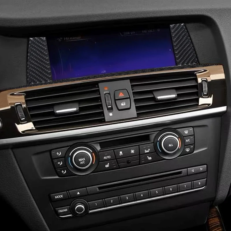 Фото Для BMW X3 F25 2011-2017 ABS углеродное волокно стиль отделка рулевого колеса автомобиля панель внутренние украшения аксессуары Center Co №2